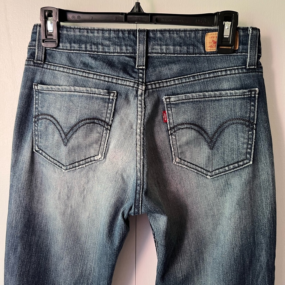 Vintage Levis Bootcut Jeans Mid rise Indigo Blue Size Medium 5